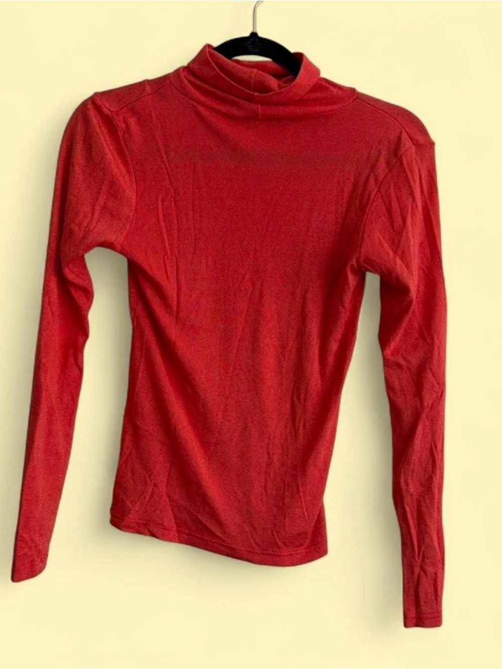 Michael Stars Red Long-Sleeve Turtleneck Top